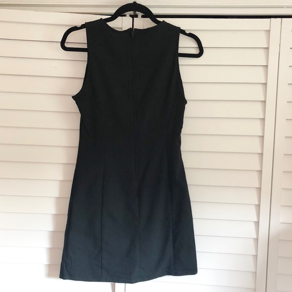 Mixed Media Vegan Leather Dress - Picture 3 of 6